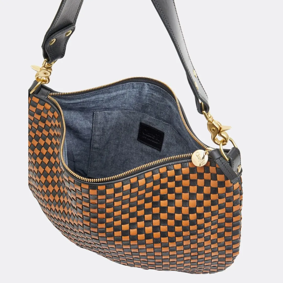Moyen Messenger (Black & Natural Woven Checker)