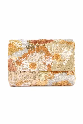 Multicolour Glisten Sequins Embroidered Clutch
