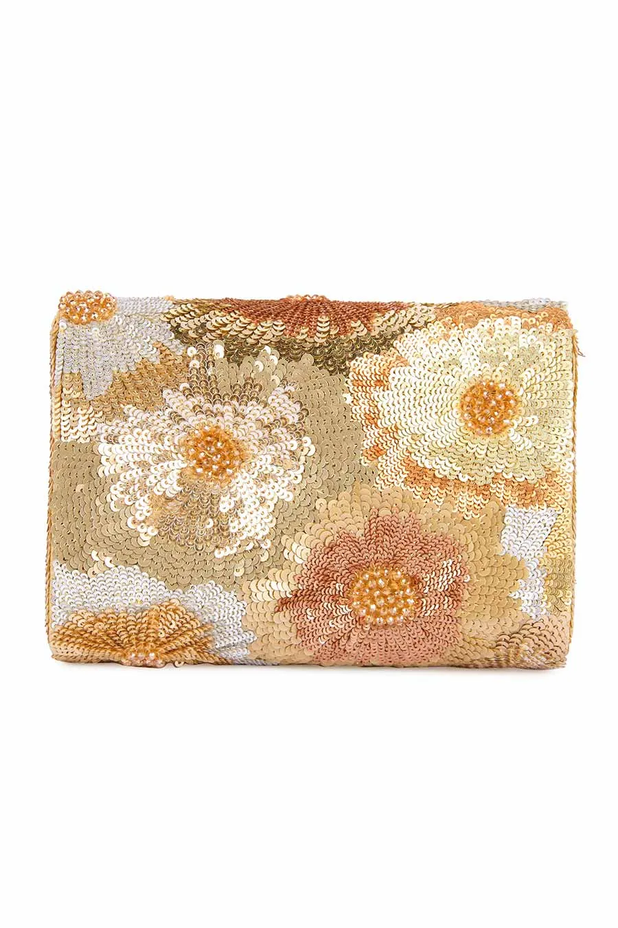 Multicolour Glisten Sequins Embroidered Clutch