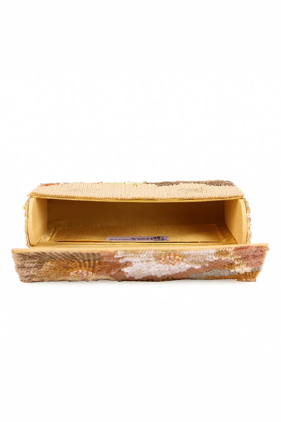 Multicolour Glisten Sequins Embroidered Clutch