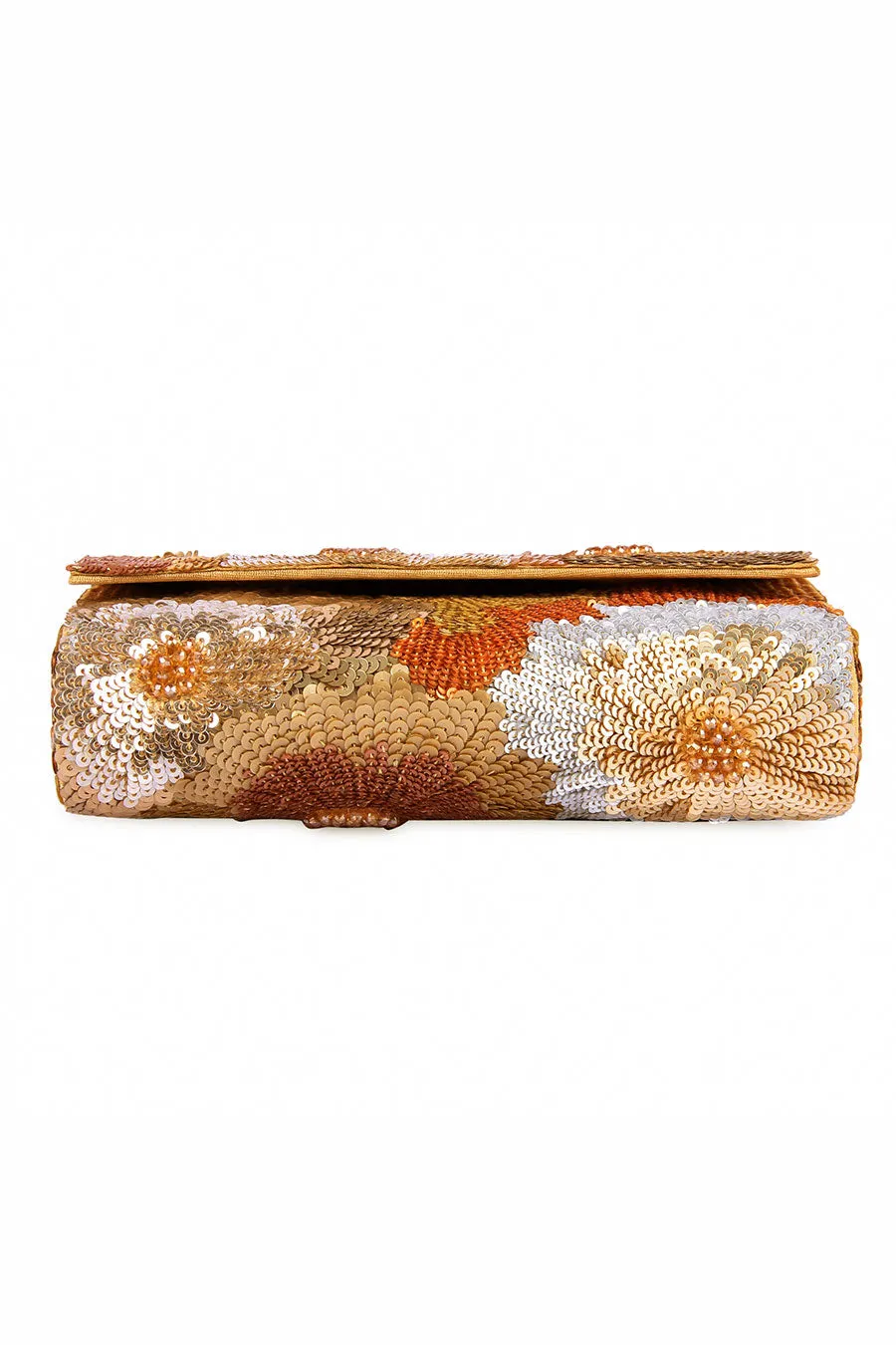 Multicolour Glisten Sequins Embroidered Clutch
