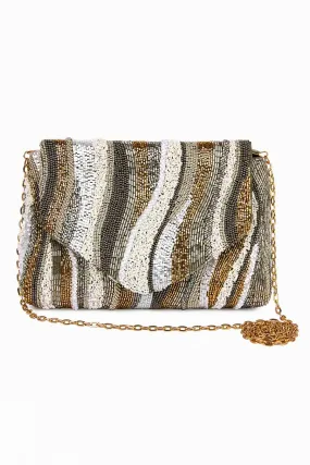 Multicolour Moutjza Hand-Embroidered Clutch