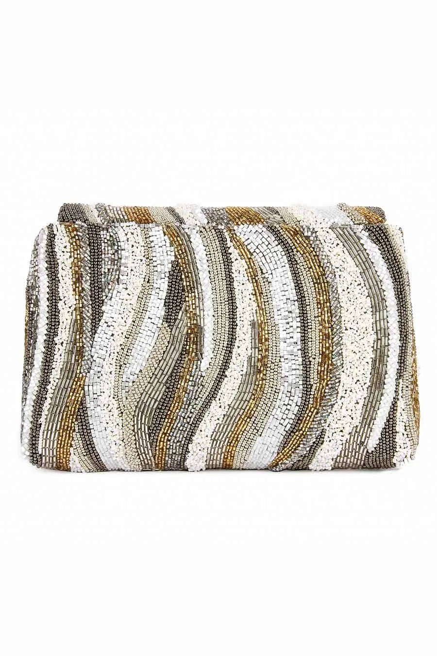 Multicolour Moutjza Hand-Embroidered Clutch