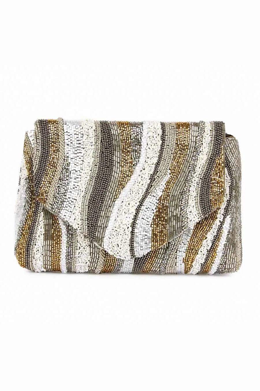 Multicolour Moutjza Hand-Embroidered Clutch