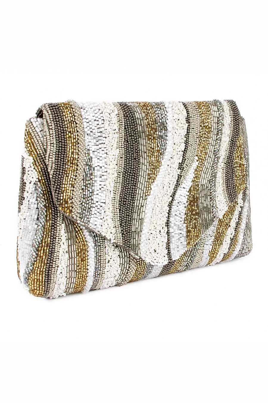 Multicolour Moutjza Hand-Embroidered Clutch
