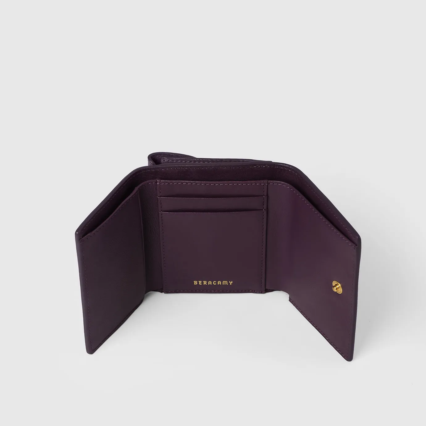 Portefeuille Compact à Trois Volets - Cacao