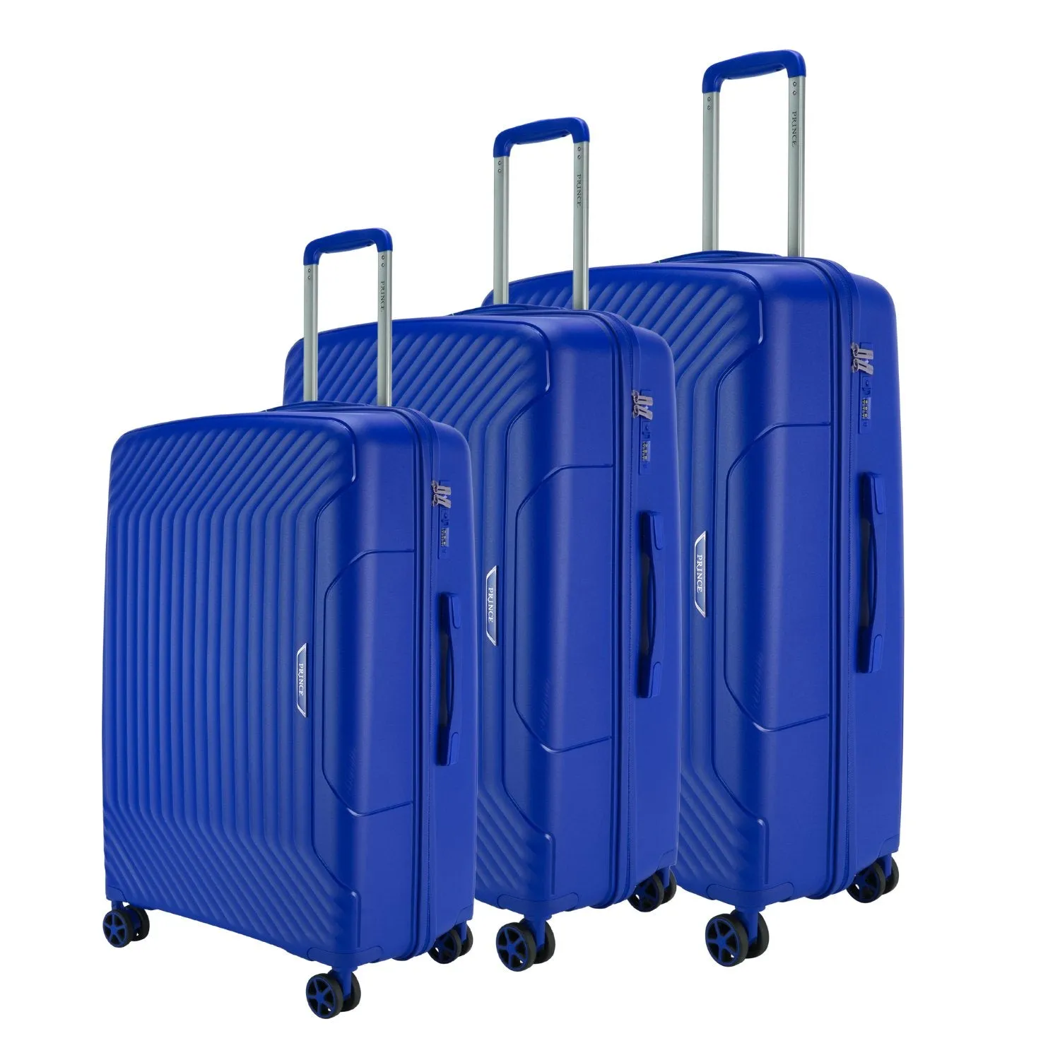 Prince Upright Suitcase Set of 3-White PR16708