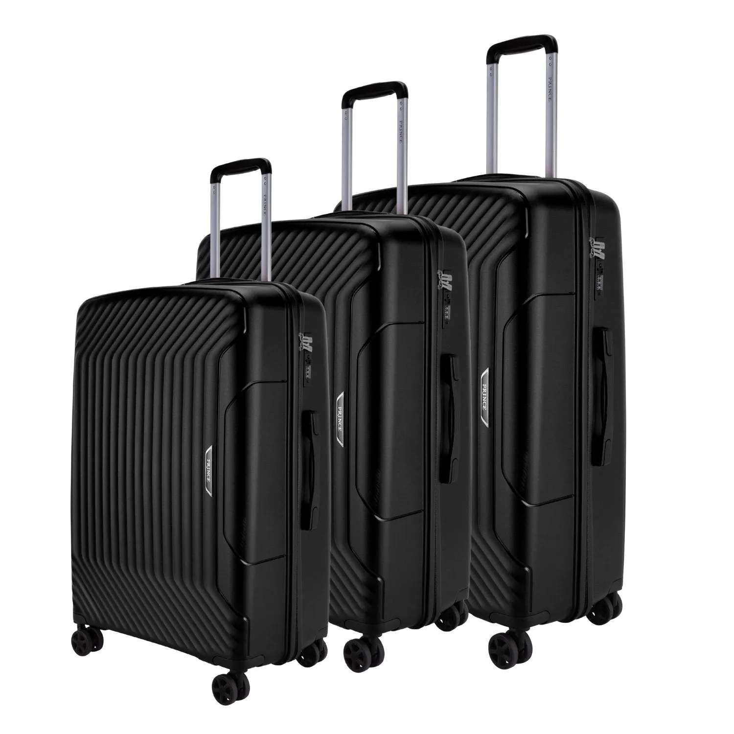 Prince Upright Suitcase Set of 3-White PR16708