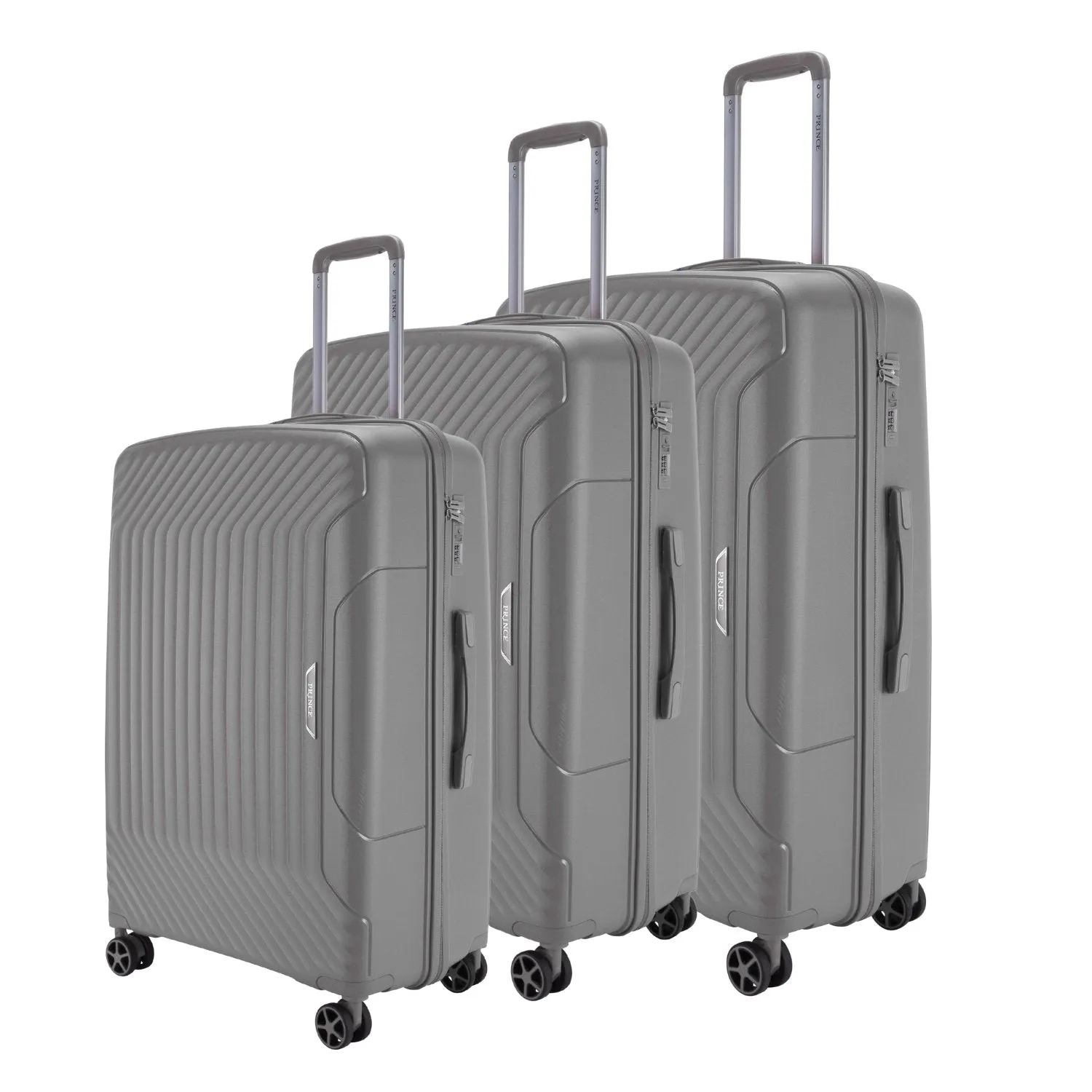 Prince Upright Suitcase Set of 3-White PR16708