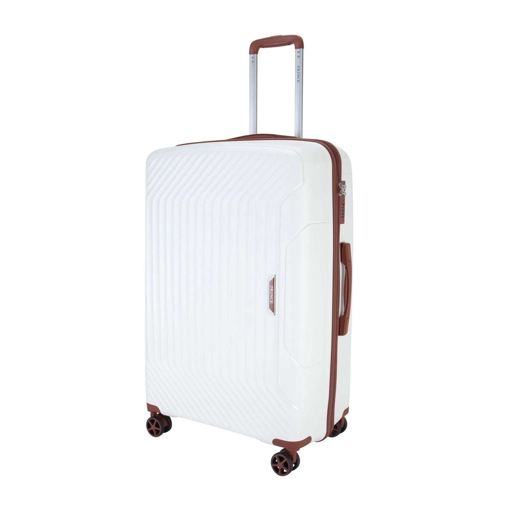 Prince Upright Suitcase Set of 3-White PR16708