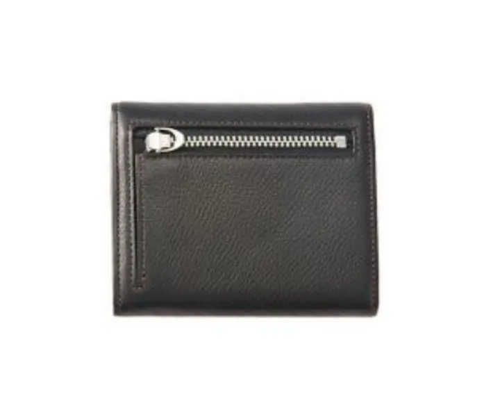 Silky Kip Cow Leather Compact Wallet w/ Honeycell