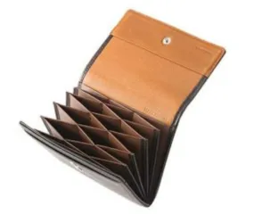 Silky Kip Cow Leather Compact Wallet w/ Honeycell
