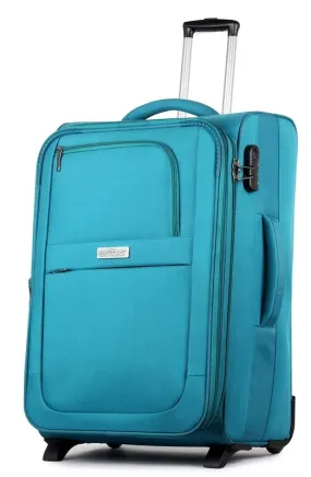 Single: Softsided Suitcase | Spacious Compartment & Safety Lock | 28 Inch | Turquoise