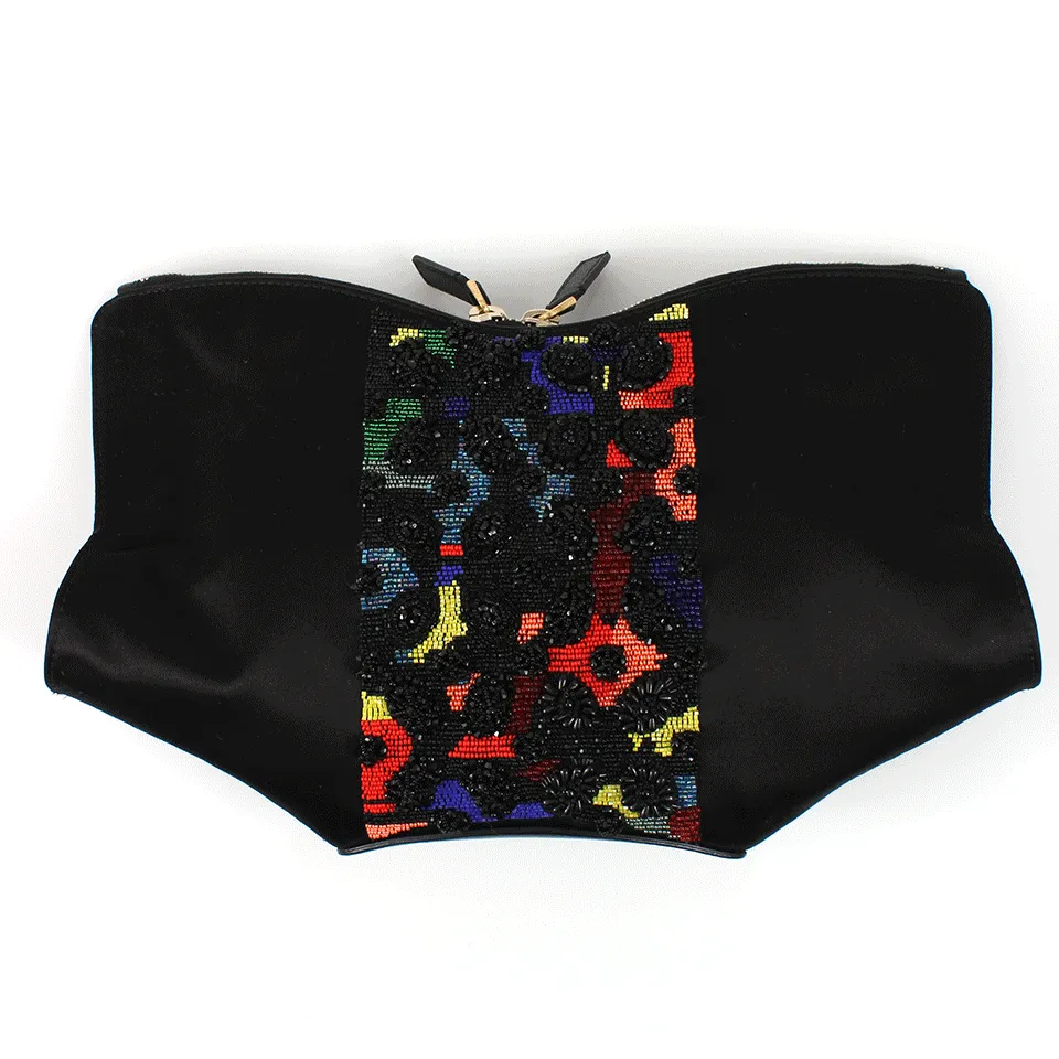 Small Multi-Bead Embroidered Clutch