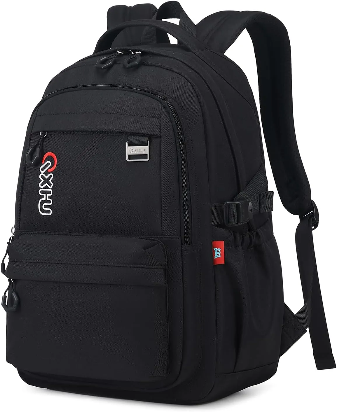 Trendy Casual Backpack with Solid Color, Water Resistence School backpack for Girls/Boys, Teen Bookbag for Women/Men, Black