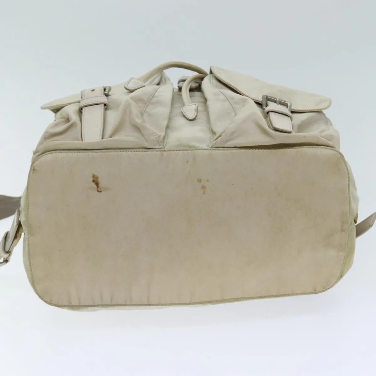 Trendy Inspired Prada Backpack Nylon Cream Auth 75340