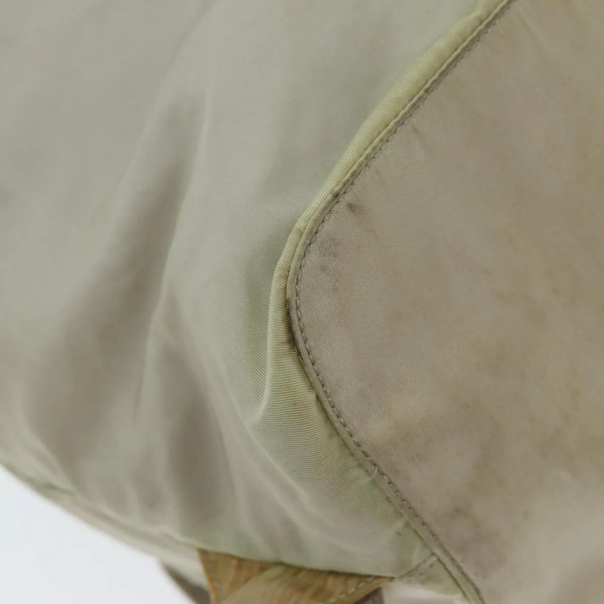 Trendy Inspired Prada Backpack Nylon Cream Auth 75340
