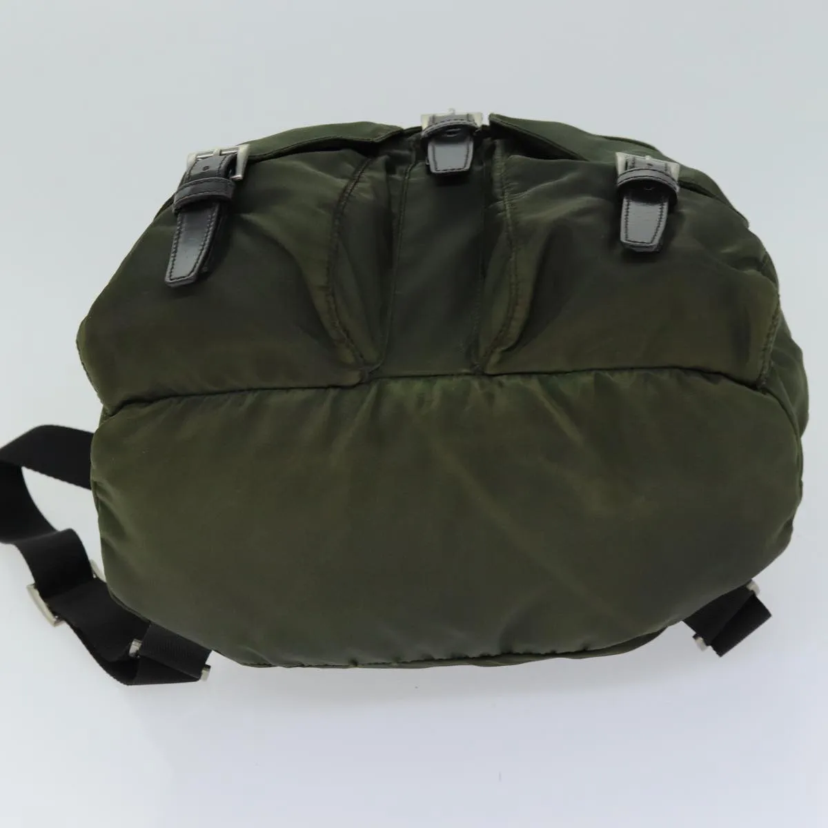 Trendy Inspired Prada Backpack Nylon Khaki Auth 75695