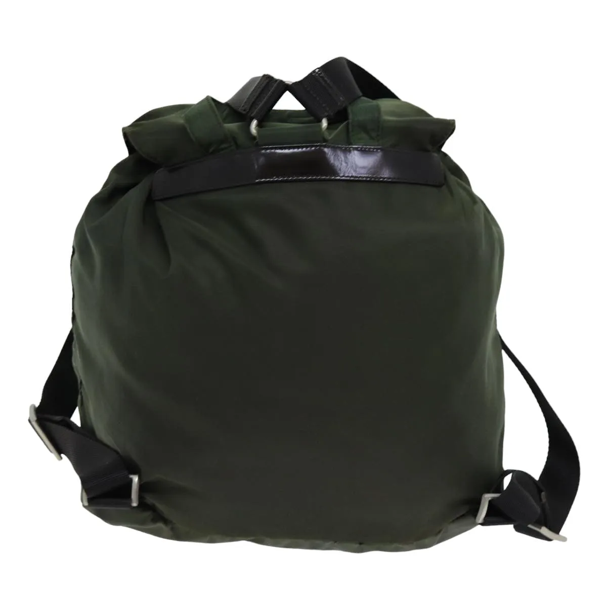 Trendy Inspired Prada Backpack Nylon Khaki Auth 75695