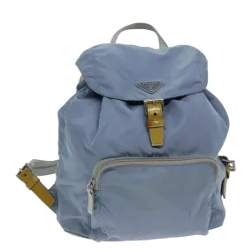 Trendy Inspired Prada Backpack Nylon Light Blue Auth 75233