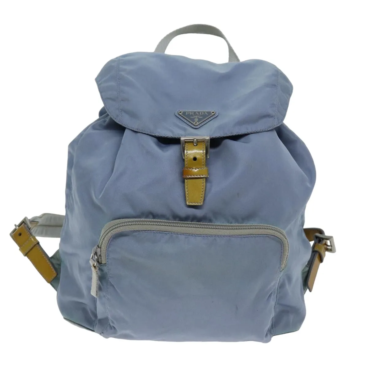 Trendy Inspired Prada Backpack Nylon Light Blue Auth 75233
