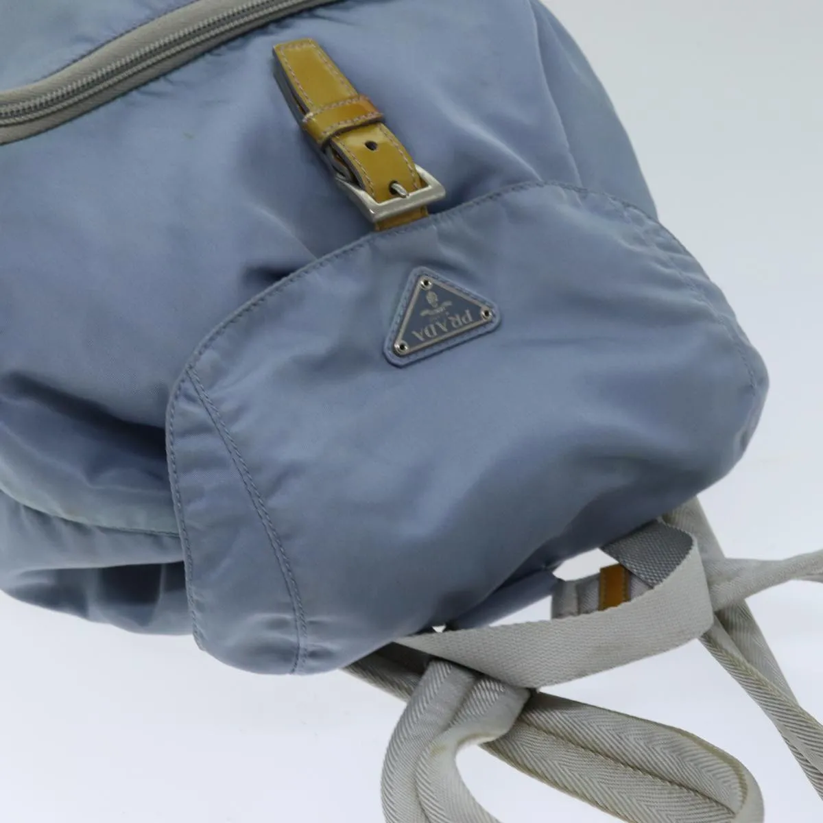 Trendy Inspired Prada Backpack Nylon Light Blue Auth 75233