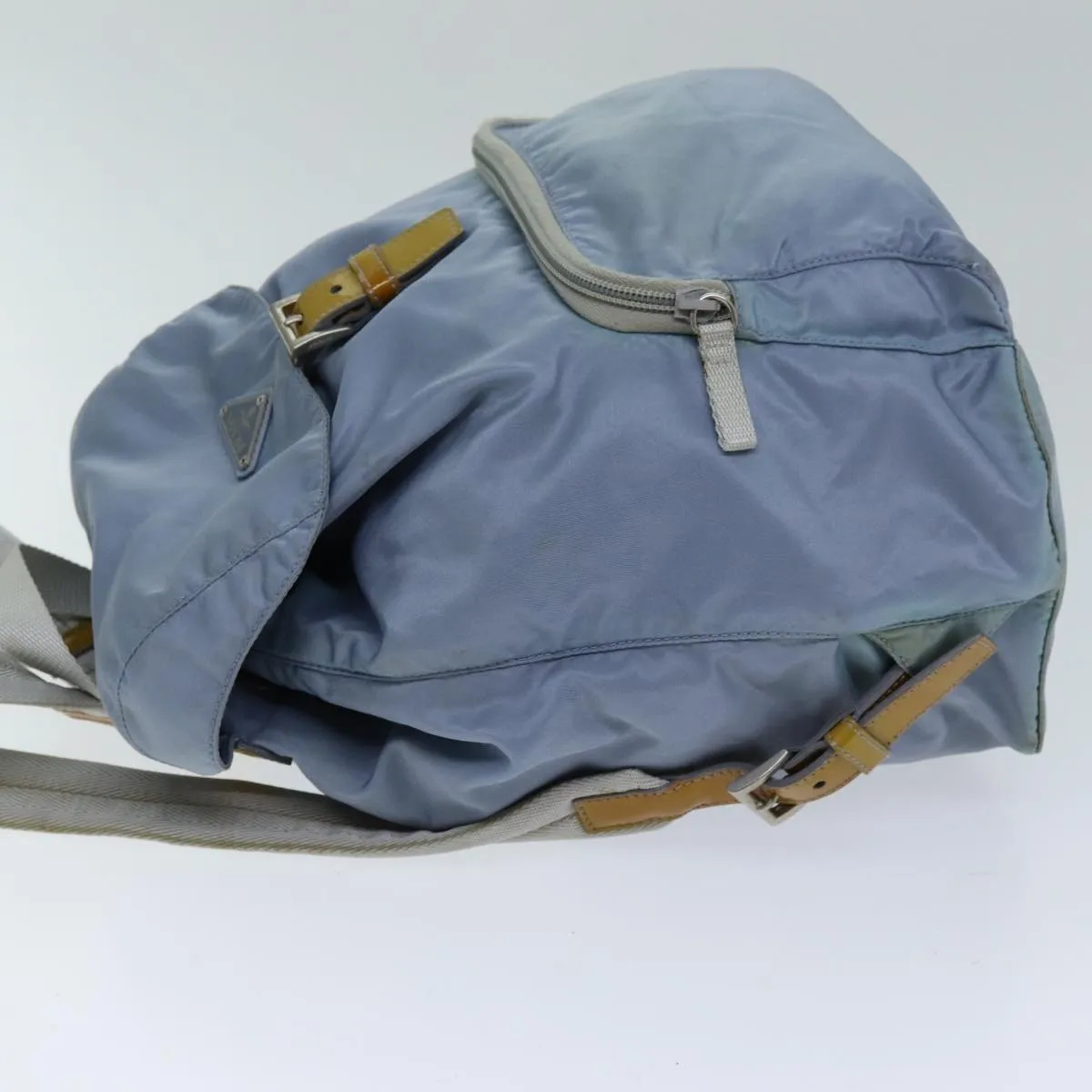 Trendy Inspired Prada Backpack Nylon Light Blue Auth 75233