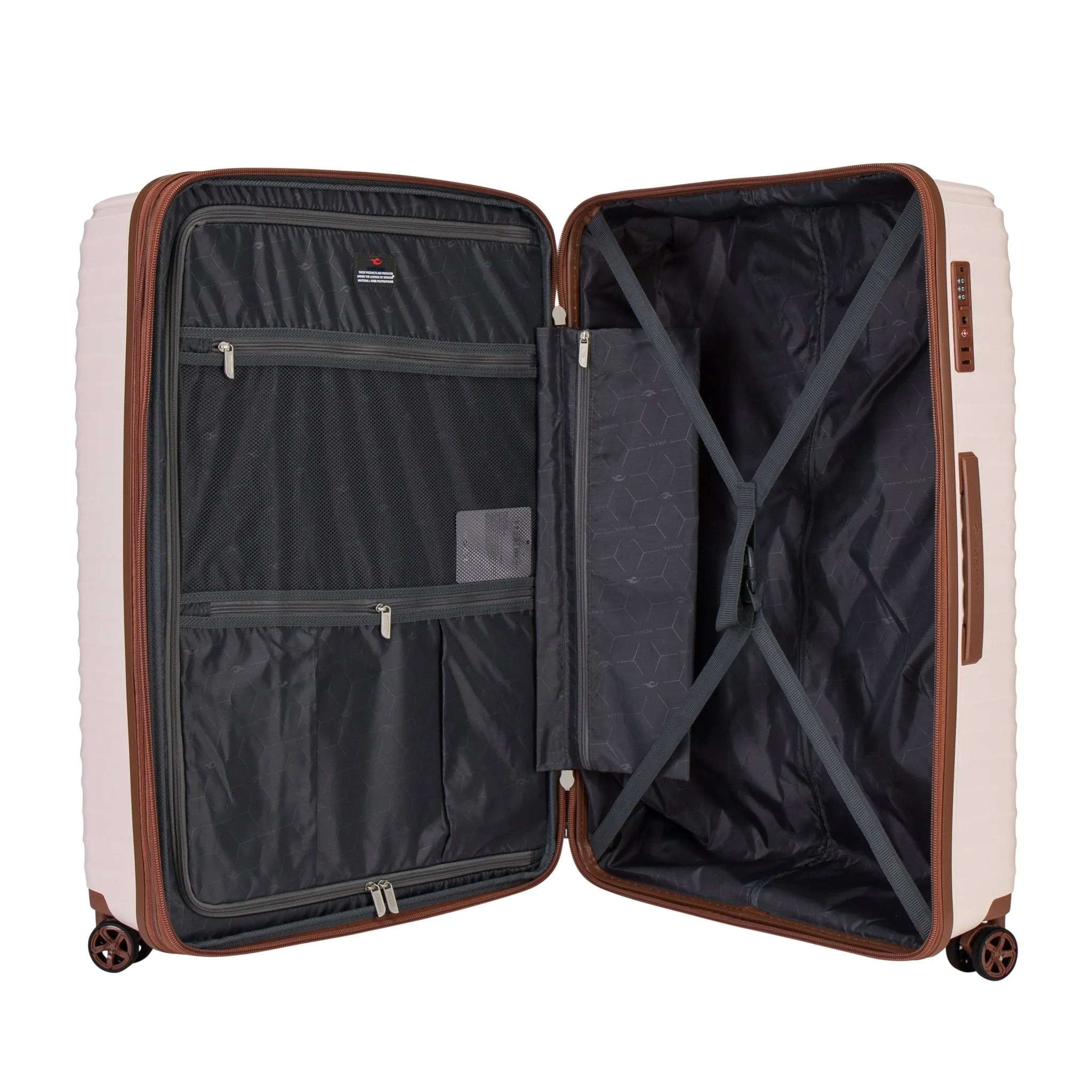 Turin Suitcases Set of 3   Beauty Case - Soft Pink
