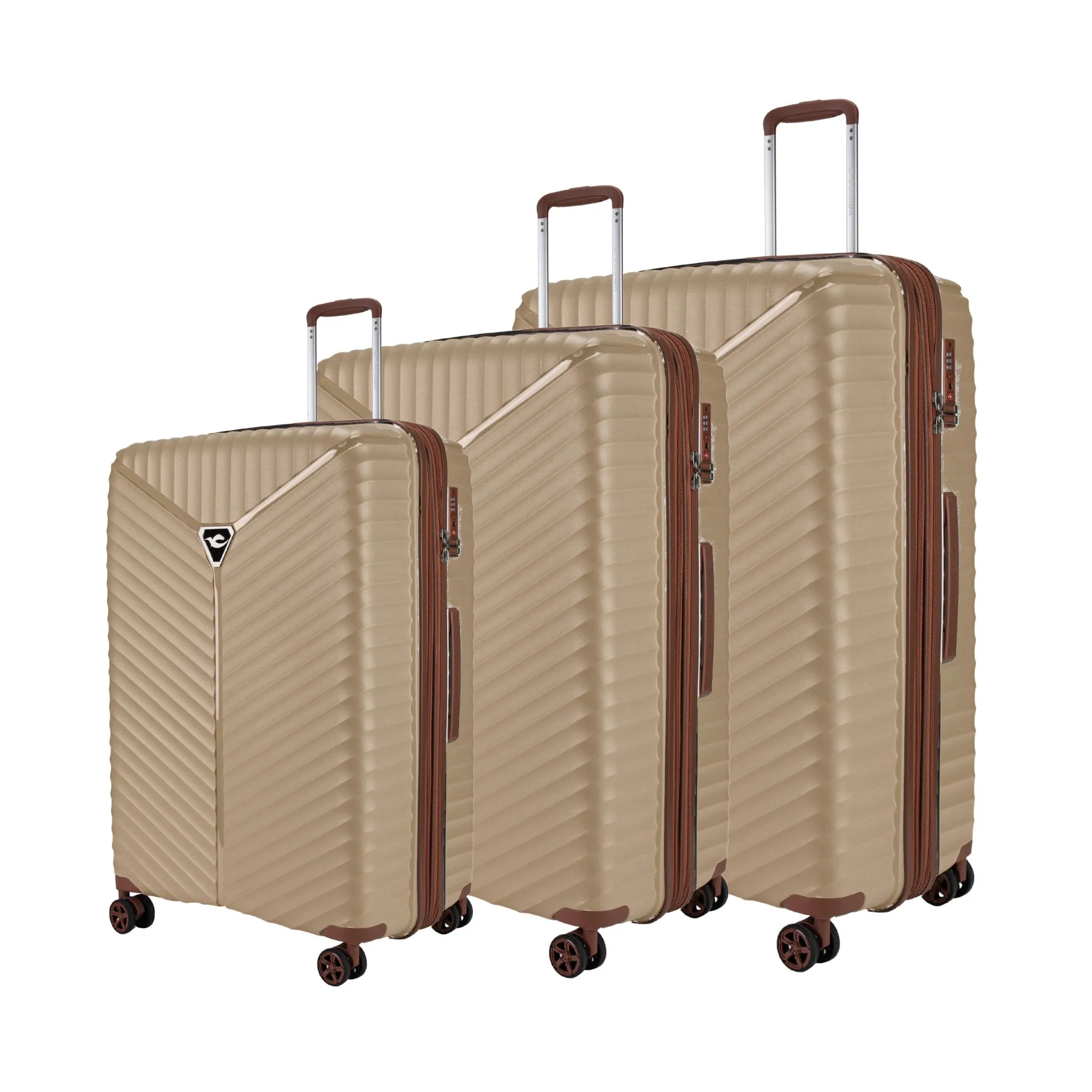 Turin Suitcases Set of 3   Beauty Case - Soft Pink