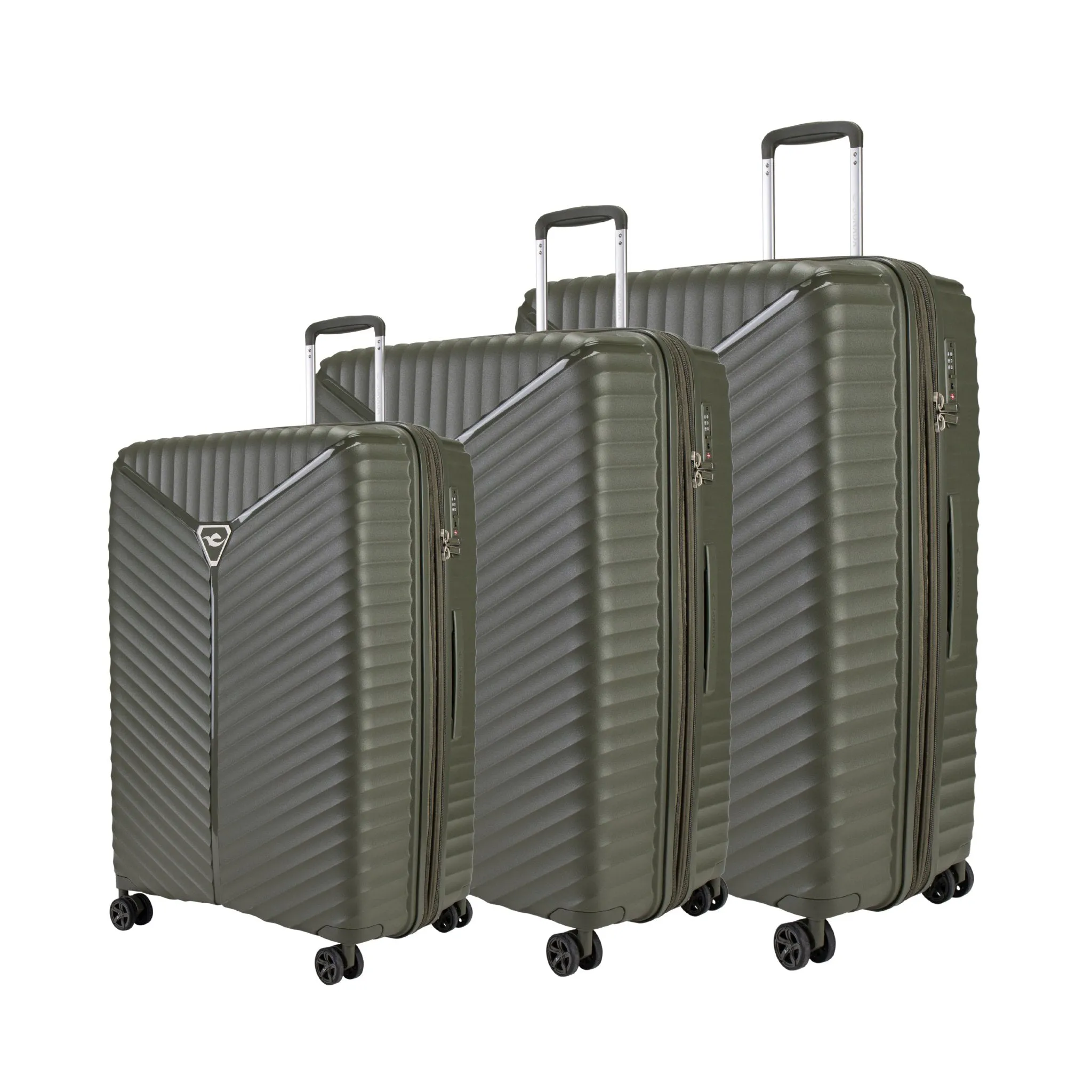 Turin Suitcases Set of 3   Beauty Case - Soft Pink