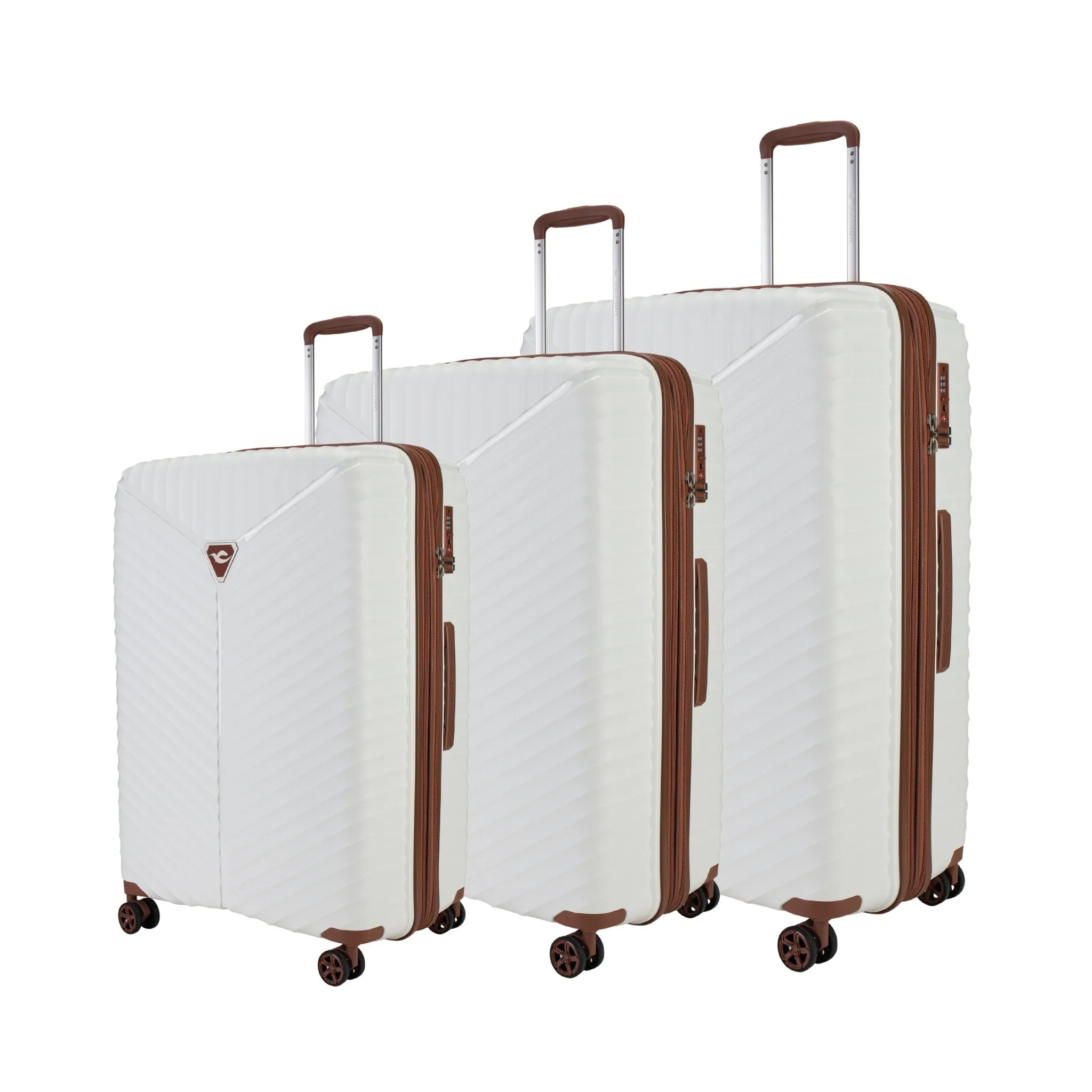Turin Suitcases Set of 3   Beauty Case - Soft Pink