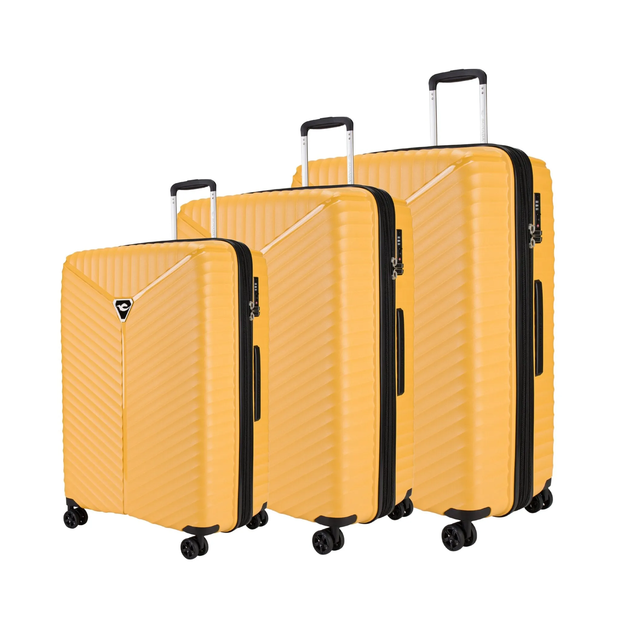 Turin Suitcases Set of 3   Beauty Case - Soft Pink