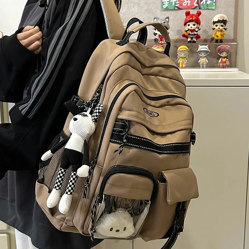 Uakiss New Multi-pocket Women Backpack High Quality Youth Waterproof Backpacks for Teenage Girl Men Female School Book Bag Bagpack