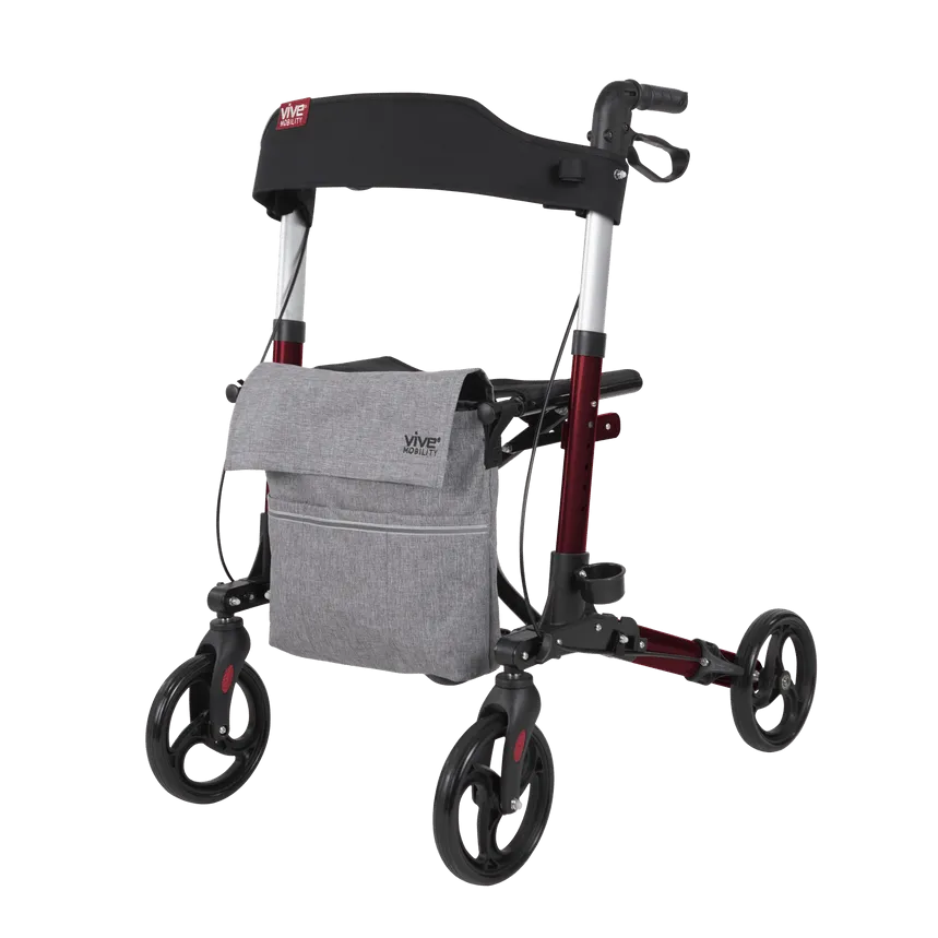 Vive Health Rollator Walker with Seat Euro Style