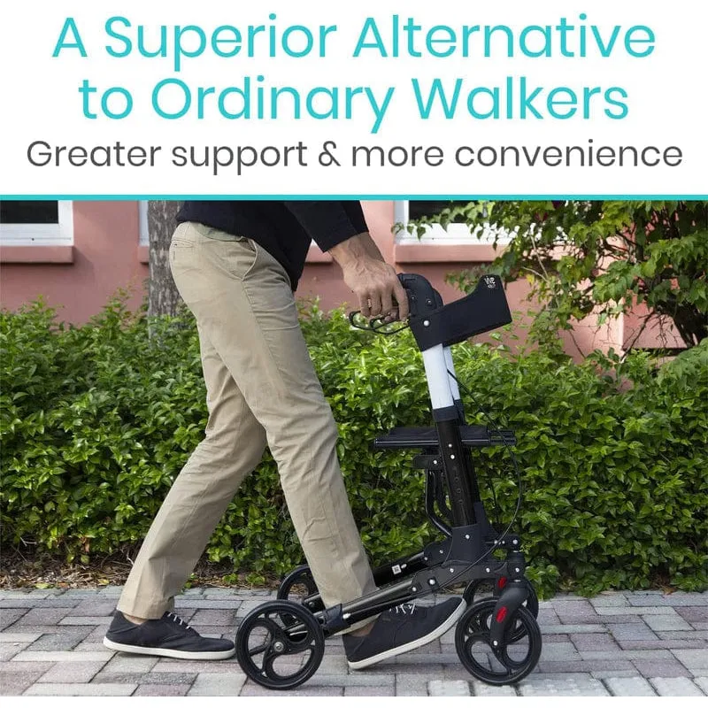 Vive Health Rollator Walker with Seat Euro Style