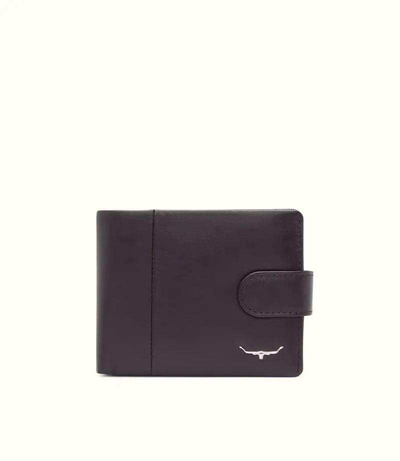 Wallet with Coin Pocket & Tab Black