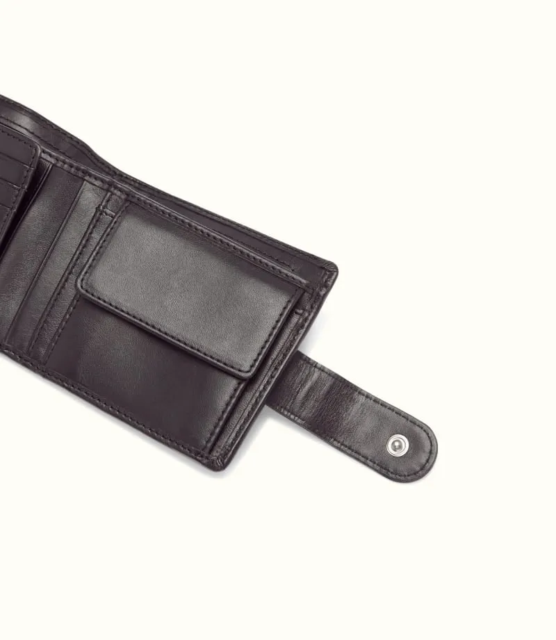 Wallet with Coin Pocket & Tab Black