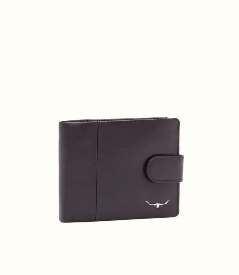 Wallet with Coin Pocket & Tab Black