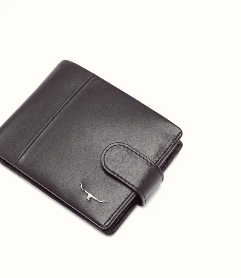 Wallet with Coin Pocket & Tab Black