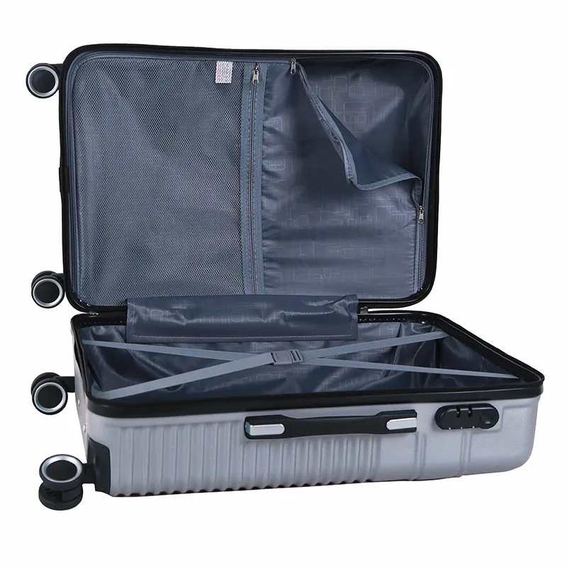 Wheeled Suitcase Large 88 Litre - Silver Grey