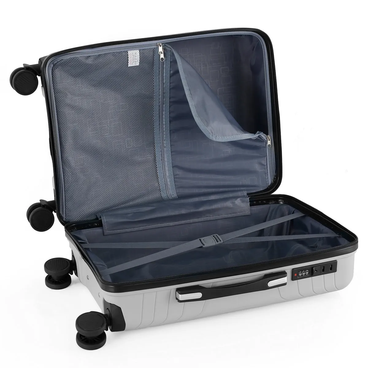 Wheeled Suitcase Large 90 Litre - New Silver - PRE ORDER
