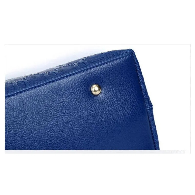 Women Set of Four Faux-Leather Handbags Tote Messenger Wallet wristlet Sling Bag