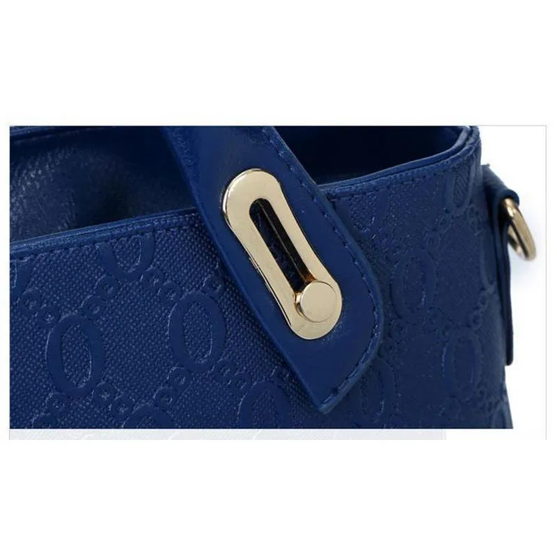 Women Set of Four Faux-Leather Handbags Tote Messenger Wallet wristlet Sling Bag