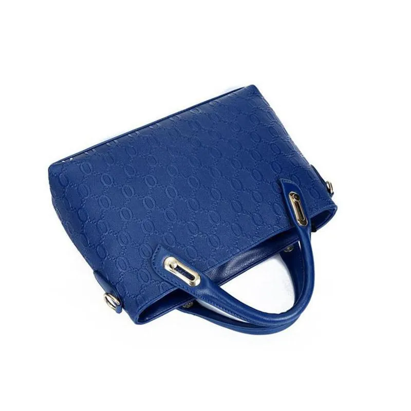 Women Set of Four Faux-Leather Handbags Tote Messenger Wallet wristlet Sling Bag