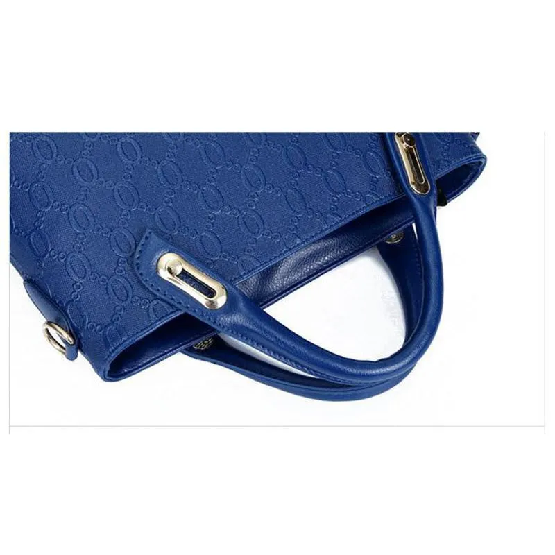 Women Set of Four Faux-Leather Handbags Tote Messenger Wallet wristlet Sling Bag