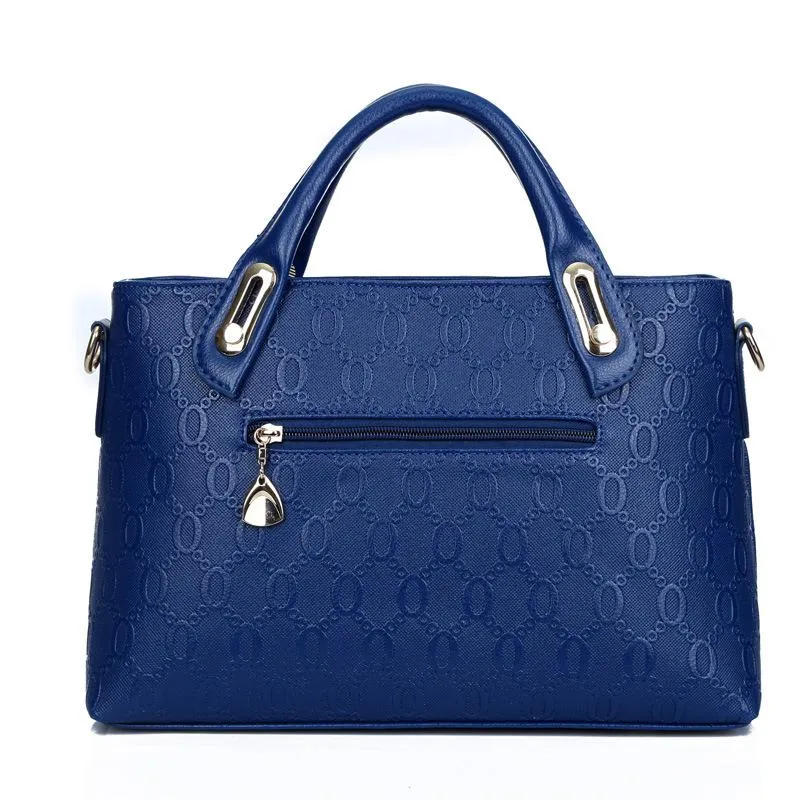 Women Set of Four Faux-Leather Handbags Tote Messenger Wallet wristlet Sling Bag