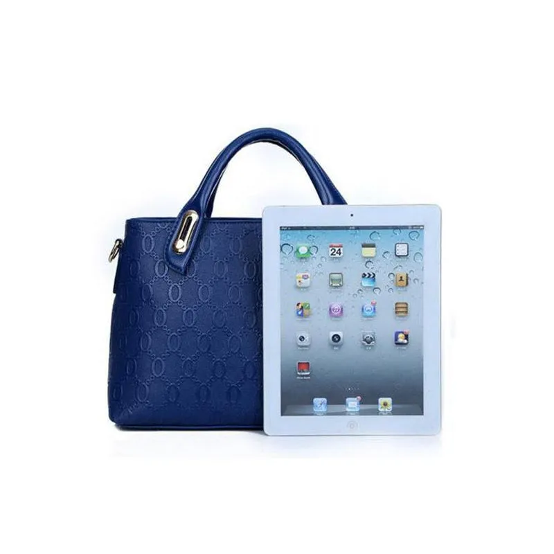 Women Set of Four Faux-Leather Handbags Tote Messenger Wallet wristlet Sling Bag