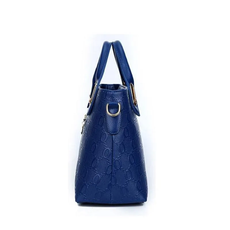 Women Set of Four Faux-Leather Handbags Tote Messenger Wallet wristlet Sling Bag